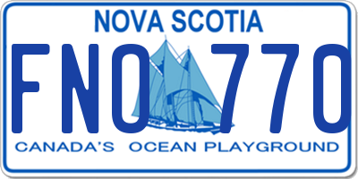 NS license plate FNO770