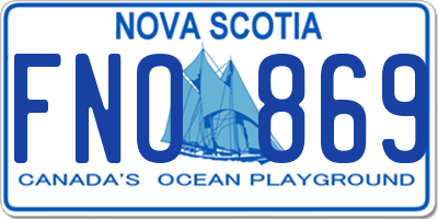 NS license plate FNO869