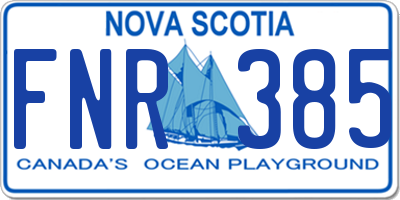 NS license plate FNR385