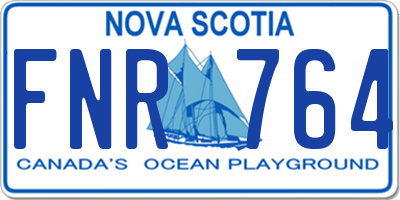 NS license plate FNR764