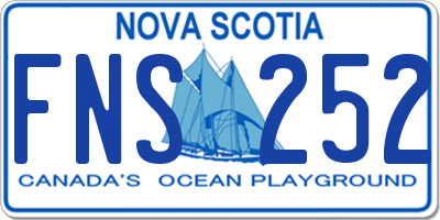 NS license plate FNS252