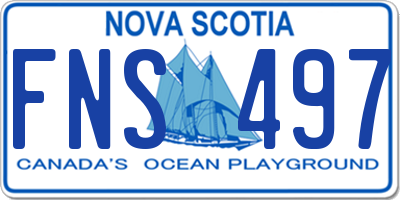 NS license plate FNS497