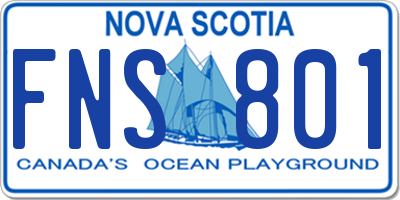 NS license plate FNS801