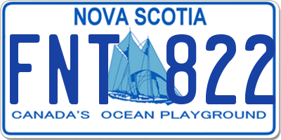NS license plate FNT822