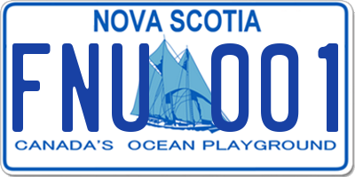 NS license plate FNU001
