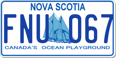 NS license plate FNU067