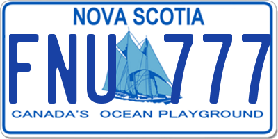 NS license plate FNU777