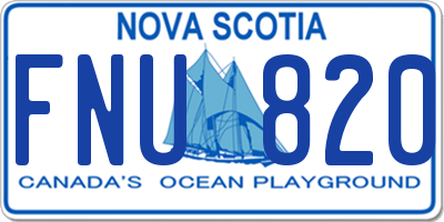 NS license plate FNU820
