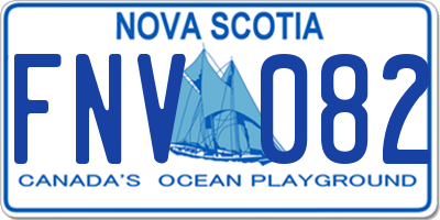 NS license plate FNV082