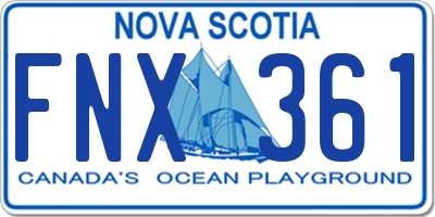 NS license plate FNX361