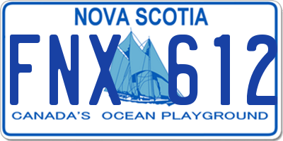 NS license plate FNX612