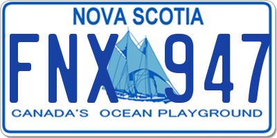NS license plate FNX947