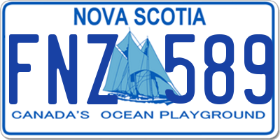 NS license plate FNZ589