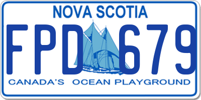 NS license plate FPD679