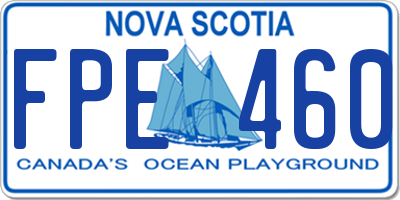 NS license plate FPE460
