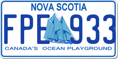 NS license plate FPE933
