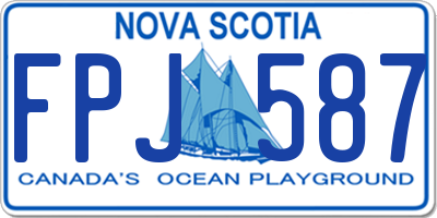 NS license plate FPJ587