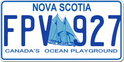 NS license plate FPV927