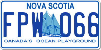 NS license plate FPW066