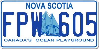NS license plate FPW605