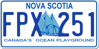 NS license plate FPX251