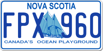 NS license plate FPX960
