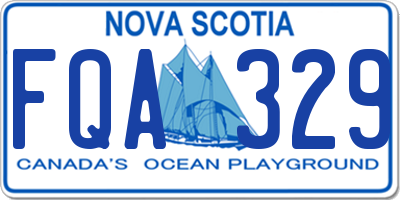 NS license plate FQA329