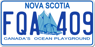 NS license plate FQA409