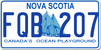 NS license plate FQB207