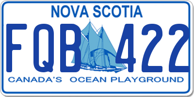 NS license plate FQB422