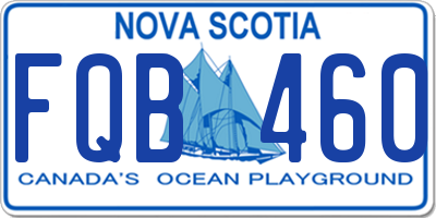 NS license plate FQB460