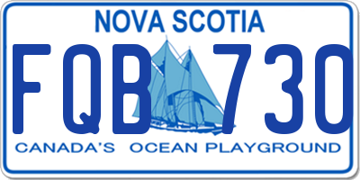 NS license plate FQB730