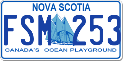 NS license plate FSM253