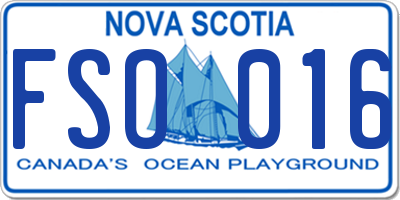 NS license plate FSO016