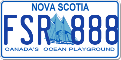 NS license plate FSR888