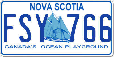 NS license plate FSY766
