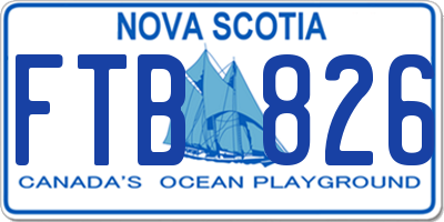 NS license plate FTB826