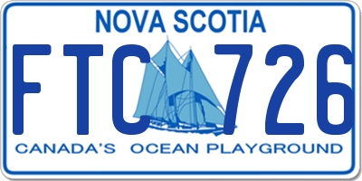 NS license plate FTC726