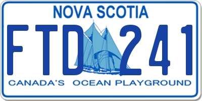 NS license plate FTD241