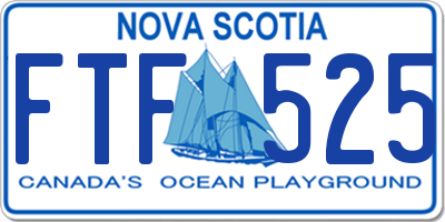 NS license plate FTF525