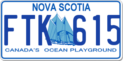 NS license plate FTK615