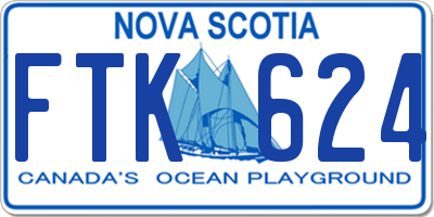 NS license plate FTK624