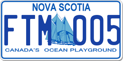 NS license plate FTM005