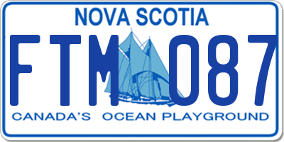 NS license plate FTM087