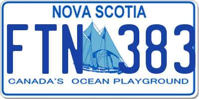 NS license plate FTN383