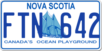 NS license plate FTN642