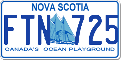 NS license plate FTN725