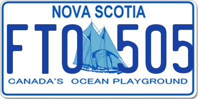 NS license plate FTO505