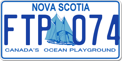 NS license plate FTP074