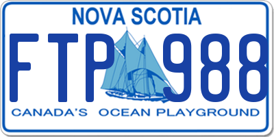 NS license plate FTP988